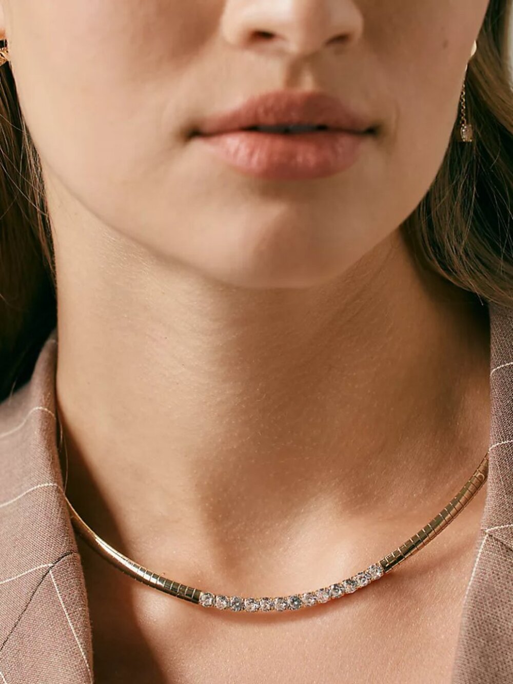 Crystal Collar Snake Chain Necklace NWT